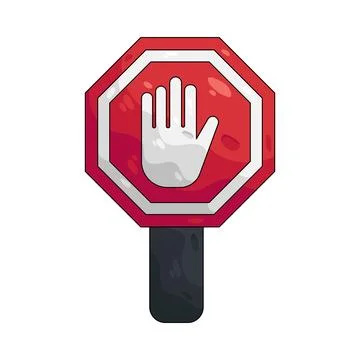 Illustration of stop sign Illustrazione stock