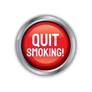 Illustration of a stop smoking button. 스톡 일러스트