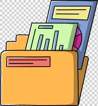 Illustration of Storage For File or Folder in Business Stock Illustration