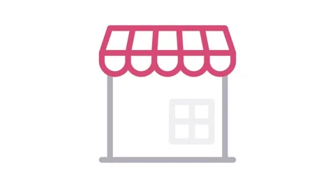 Illustration of a store front, showcasing large windows and a welcoming ent.. Stock Footage 334992065