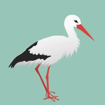 An illustration of a stork イラスト素材