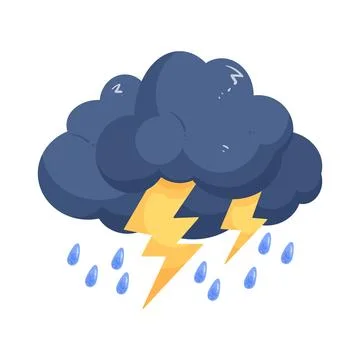Illustration of storm cloud Illustration