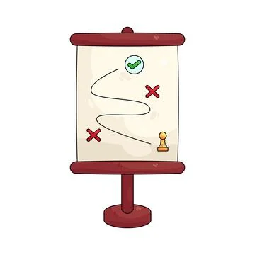 Illustration of strategy board Illustrazione stock