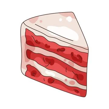 Illustration of strawberry cake Stock Illustration