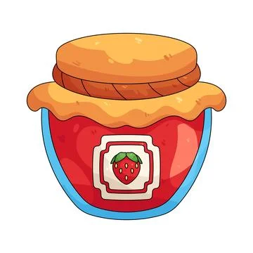 Illustration of Strawberry jam Ilustração Stock