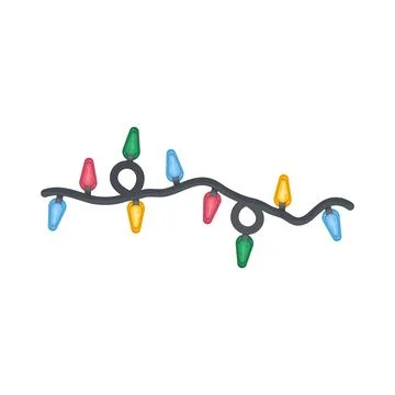 Illustration of string light Illustrazione stock