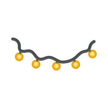Illustration of string light Illustrazione stock