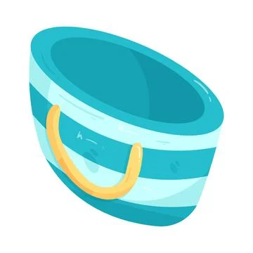 Illustration of striped beach bag Stock Illustration