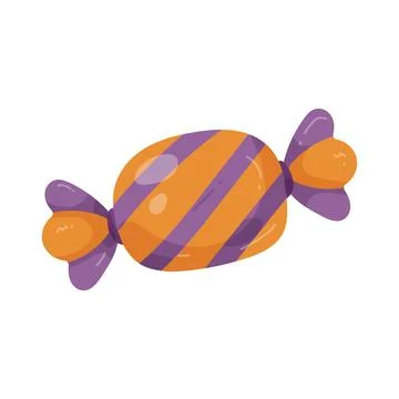 Illustration of Striped-wrapper candy Stock Illustration