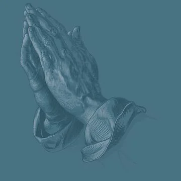 Illustration Study of the Hands of an Apostle Stock-Illustration