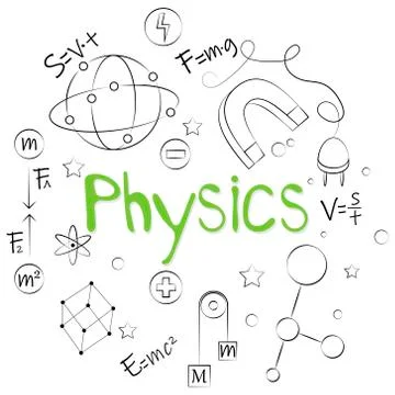 Illustration of the study of physical laws. イラスト素材