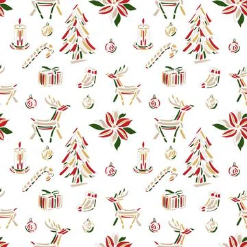 Illustration style pattern with Christmas theme Stock-Illustration