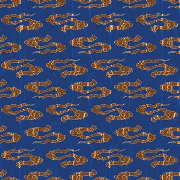 Illustration of stylized, abstract clouds Stock Illustration