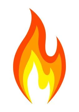 Illustration of stylized fire. Decorative element for design. Stock Illustration