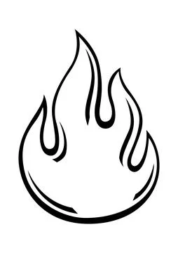 Illustration of stylized fire. Decorative element for design. Comic pop art Stock Illustration