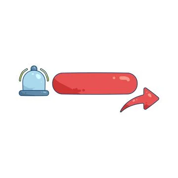 Illustration of subscribe button with notification bell Illustrazione stock