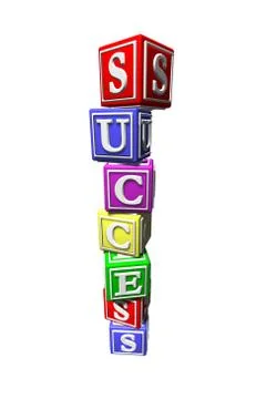 Illustration of success blocks Illustrazione stock