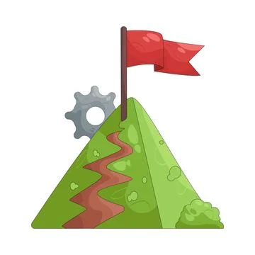 Illustration of Success mountain Stock Illustration