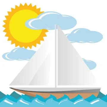 Illustration Summer Sailing Stock-Illustration
