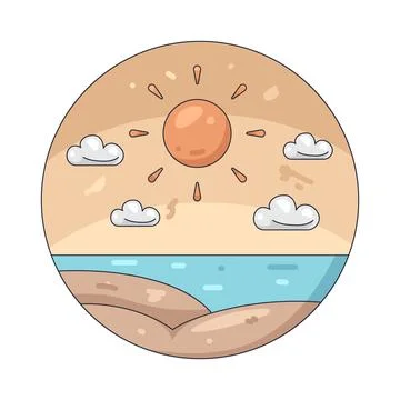 Illustration of summer sky Stock Illustration