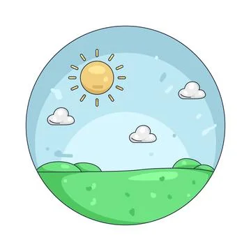 Illustration of summer sky Stock Illustration