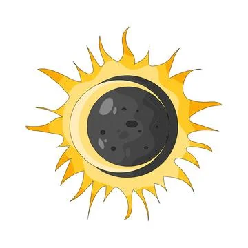 Illustration of sun eclipse Stock Illustration