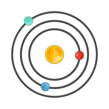 Illustration of Sun orbit Stock Illustration