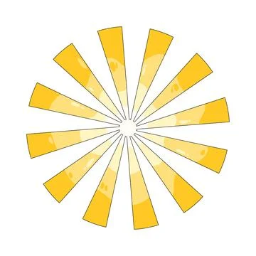Illustration of Sun rays Illustrazione stock