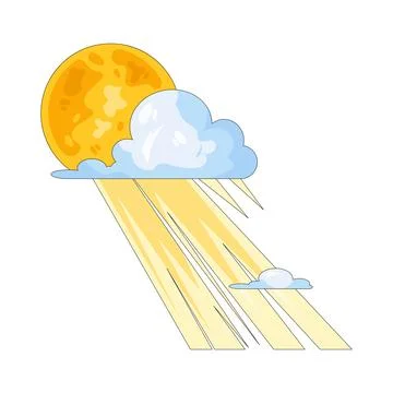 Illustration of Sun rays Illustrazione stock