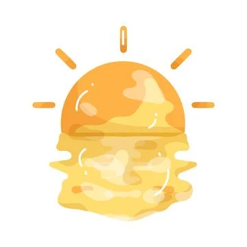 Illustration of sun reflection Stock Illustration