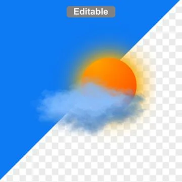 Illustration of sun shine and cloud Stock-Illustration
