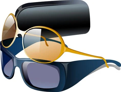 Illustration of sunglasses, with white background vector-eps Stock Illustration