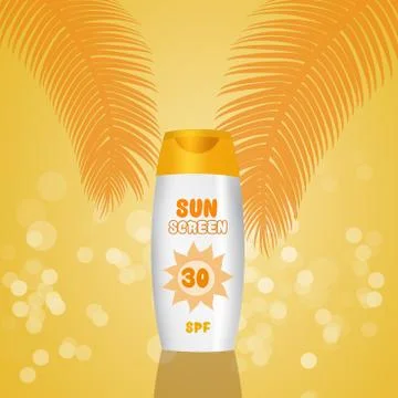 Illustration of sunscreen Stock Illustration