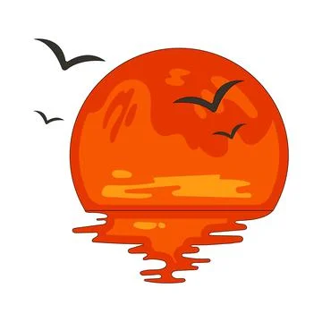Illustration of sunset Stock Illustration