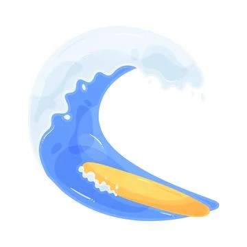 Illustration of surf wave Stock Illustration