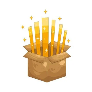 Illustration of surprise box Stock Illustration