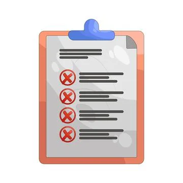 Illustration of survey failed Stock Illustration