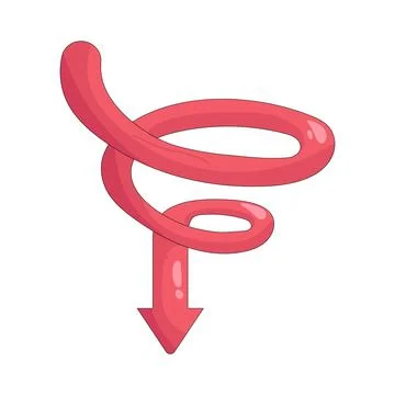 Illustration of swirl arrow down Stock Illustration