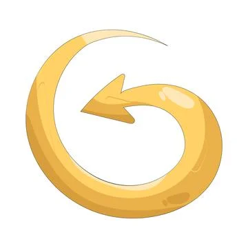 Illustration of swirl arrow left Stock Illustration
