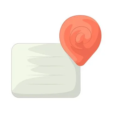 Illustration of "At" symbol Illustration