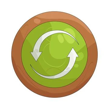 Illustration of Sync button Illustrazione stock