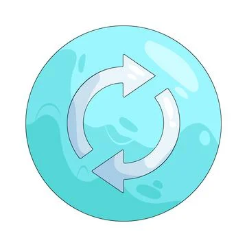 Illustration of sync button Stock Illustration