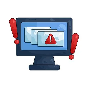 Illustration of system alert Stockillustratie