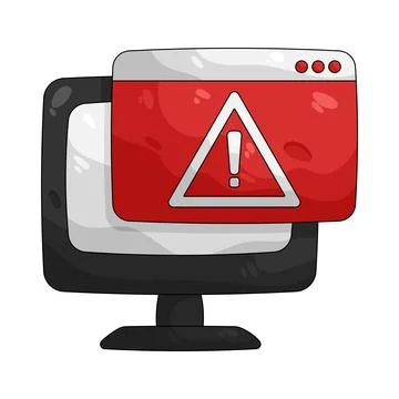 Illustration of System Error Stock Illustration