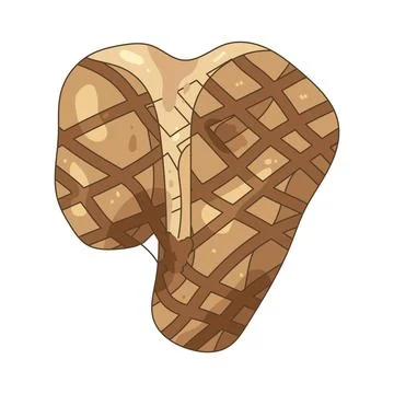 Illustration of T bone steak Stock Illustration
