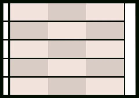 Illustration of table with beige cells with copy space and black frame Illustrazione stock