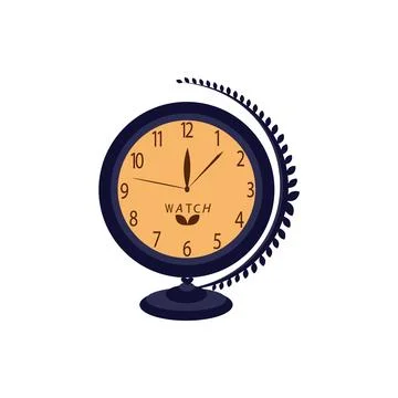 Illustration of a table clock vector design on a white background Stock Illustration