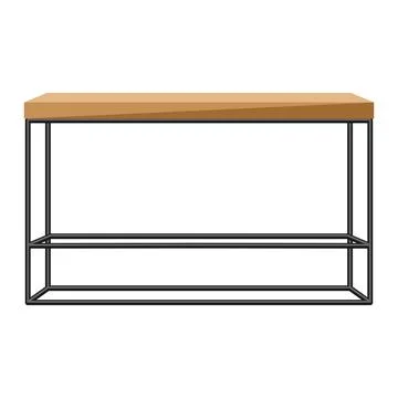 Illustration of table. Interior object and home design creation. Stock Illustration