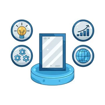 Illustration of tablet 스톡 일러스트