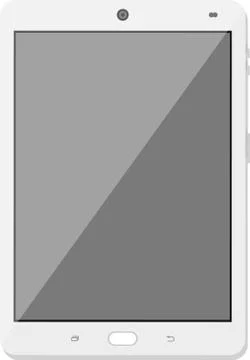 Illustration of tablet with white background vector-eps Stock Illustration